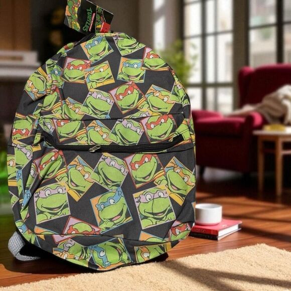 Fast Forward Nickelodeon TMNT Multi-color Large Backpack Book Bag NWT - Picture 1 of 5